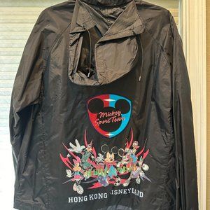 Disneyland Hong Kong Hooded Zip Up Packable Windbreaker Jacket, Size M